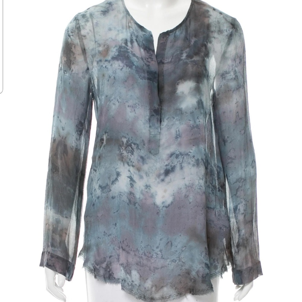 Raquel Allegra silk tie dye blouse Sz M or Sz 2